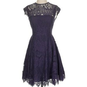 BB Dakota Blue Fit and Flare Midi Dress